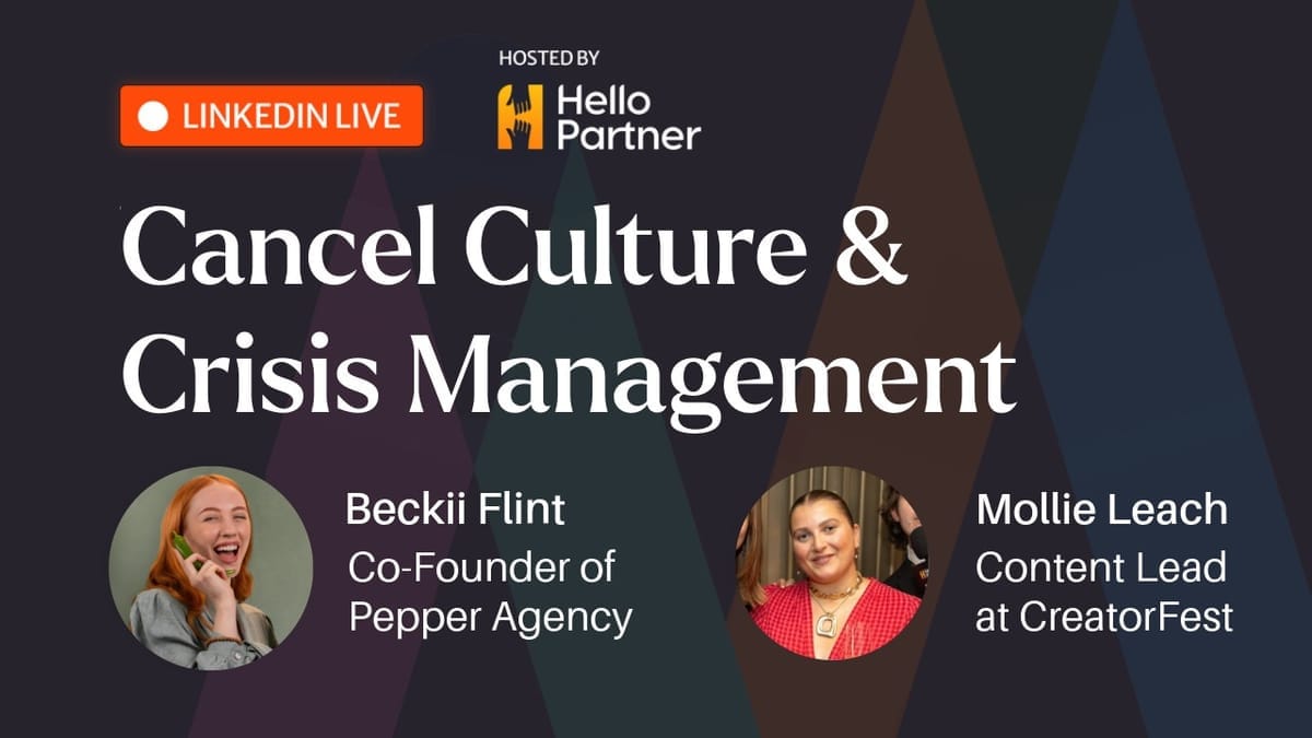 LinkedIn Live: Cancel Culture & Crisis Management Post feature image