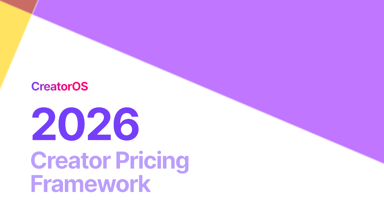 CreatorOS’s Creator Pricing Report Reveals Exactly How Much Creators Should Charge in 2026 Post image